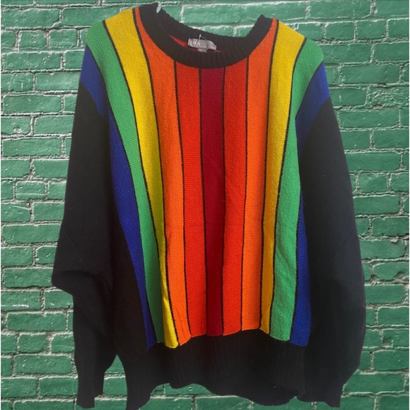 SOLD Asos rainbow striped sweater - Picture 3 of 6